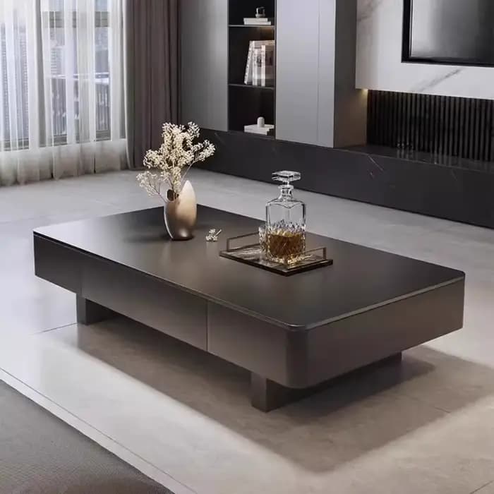 Tables basses De luxe modernes rangement Tables basses en marbre minimaliste nordique rectangulaire