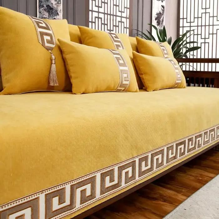 Housse de canapé chinoise en chenille
