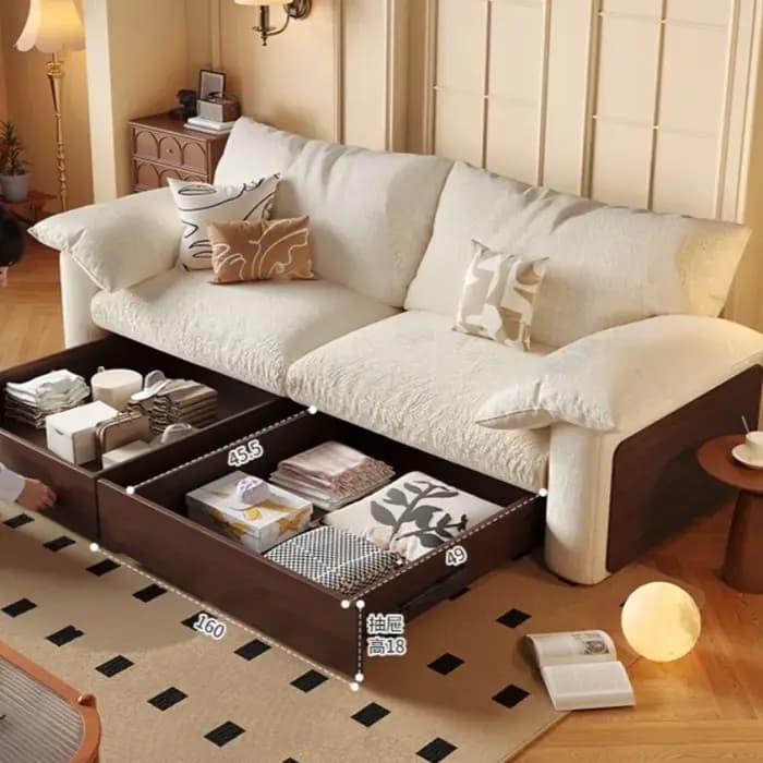 Softs concepteur salon canapés Double classique nordique coussin canapé adultes