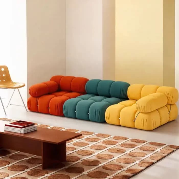 Canapés modernes italiens, fauteuils individuels incurvés confortables, canapé de salon vert, fauteuils doux pour salon, ensembles de meubles pour salons