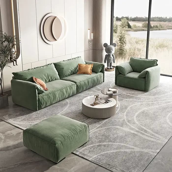 Canapé-lit en tissu de luxe moderne pour salon