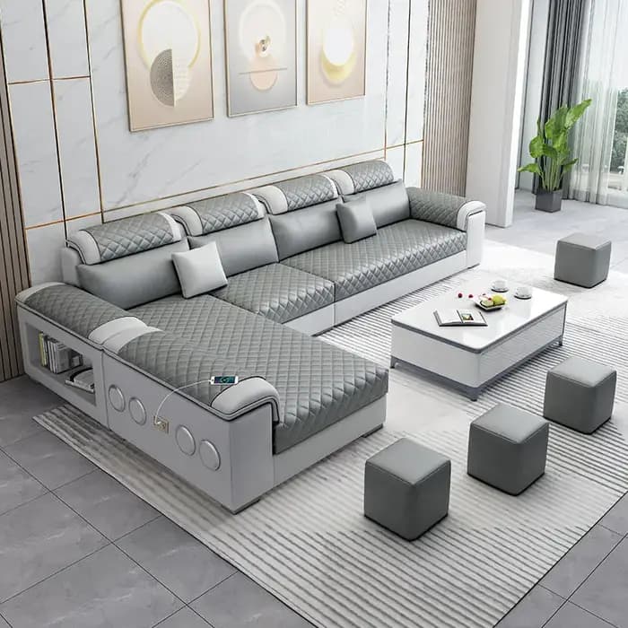 Salon rangement canapé adultes multifonctionnel appartement bras