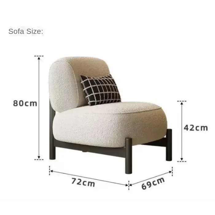 Fauteuil individuel Joylive style crème pour salon