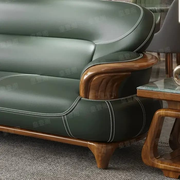 Canapé d'angle en cuir de luxe moderne