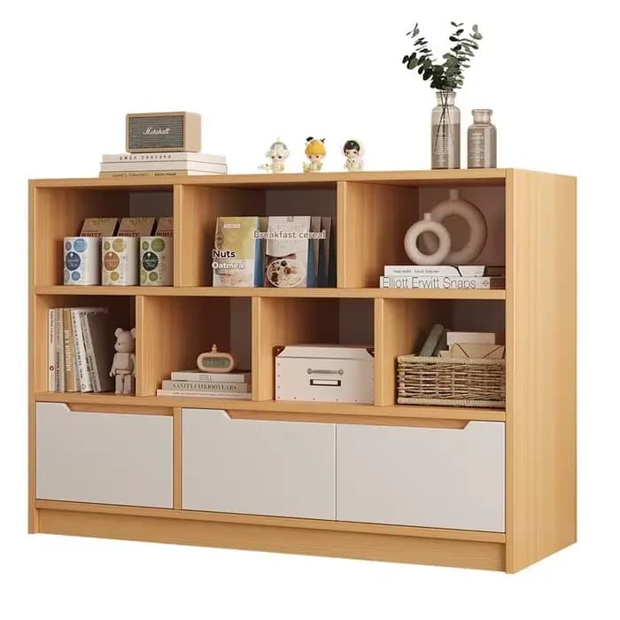 Bibliothèque du sol au plafond, support de rangement multifonctionnel pour la maison, salon, grande capacité, vitrine multicouche simple
