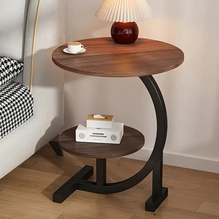 Table d'appoint ronde à plusieurs niveaux moderne