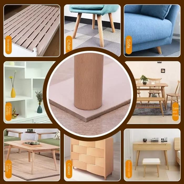 Coussinets de pieds de chaise en feutre, 5mm d'épaisseur, tapis de protection contre les rayures au