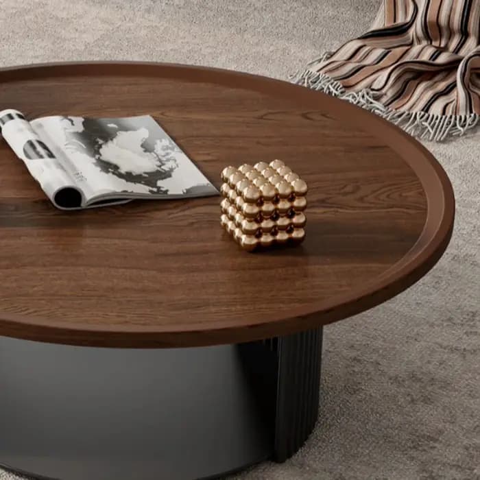 Tables basses rondes en bois