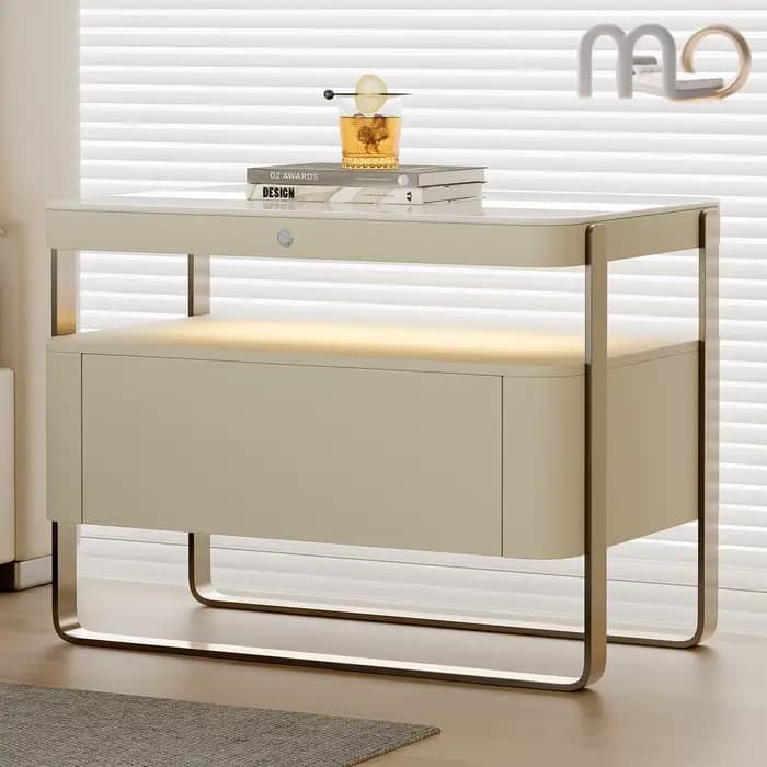Table De chevet minimaliste, rangement, pieds De sol, Table De chevet De luxe Unique, esthétique drô