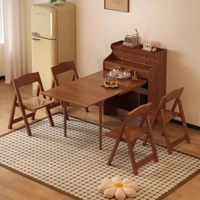 Tables à manger rétro extensibles avec rangement