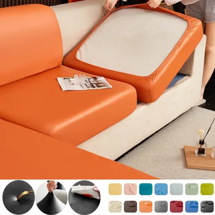 Housse de coussin de canapé imperméable en Pu 100%