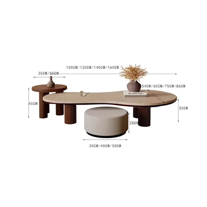 Design Unique Table Basse à la mode salon éclectique minimaliste