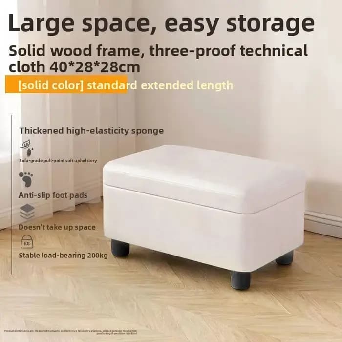 Pouf de rangement - Canapé organisateur rembourré avec compartiment caché pour salon