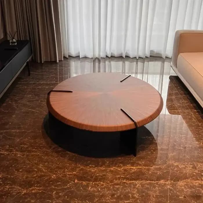Table basse transparente à couverture rigide