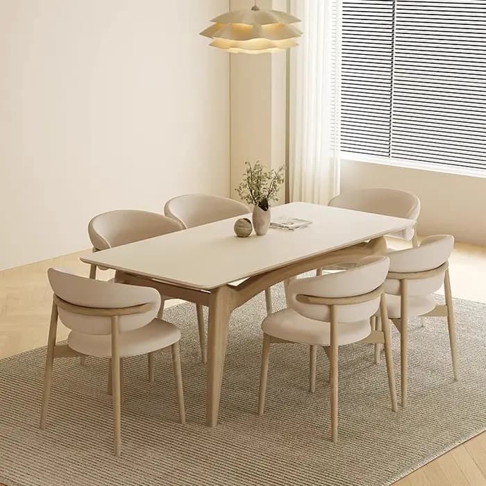Tables à manger longues extensibles avec chaises Design Tables à manger nordiques élégantes modernes