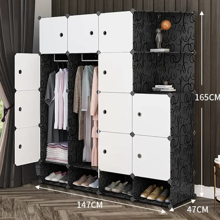 Armoire de rangement pliable économique pour salon et chambre