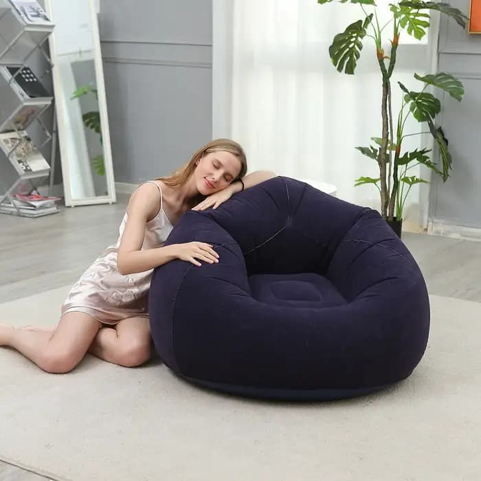 Canapé gonflable Portable doux, chambre à coucher intérieure, chaise de salon, Camping en plein air,
