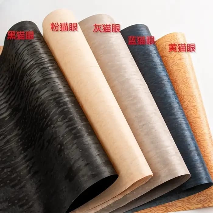 Placage en bois d'ingénierie œil de chat 58x250cm pour les applications de surfaces durables dans le