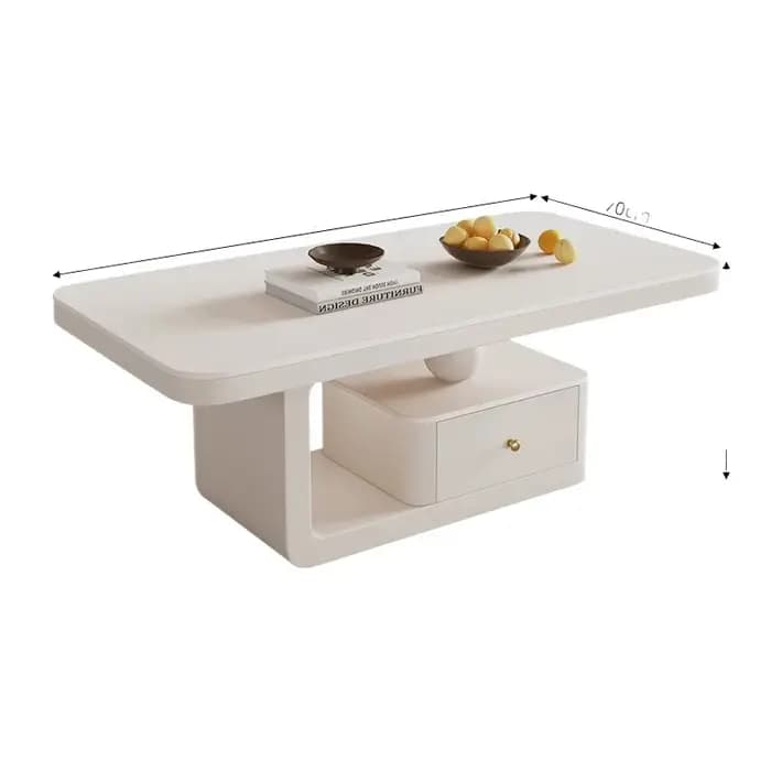 Table basse de luxe moderne affichage rectangulaire