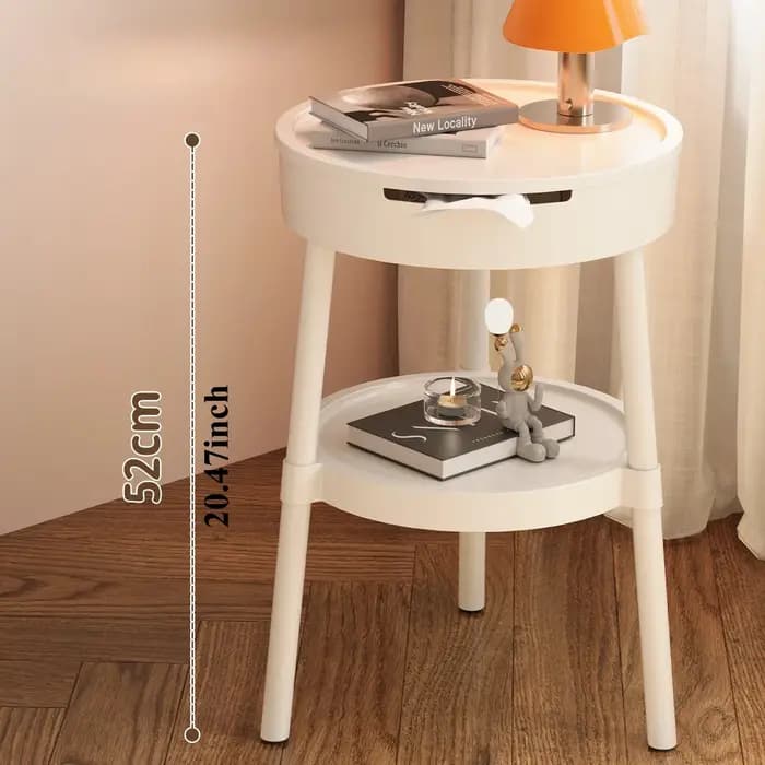 Tables basses rondes blanches