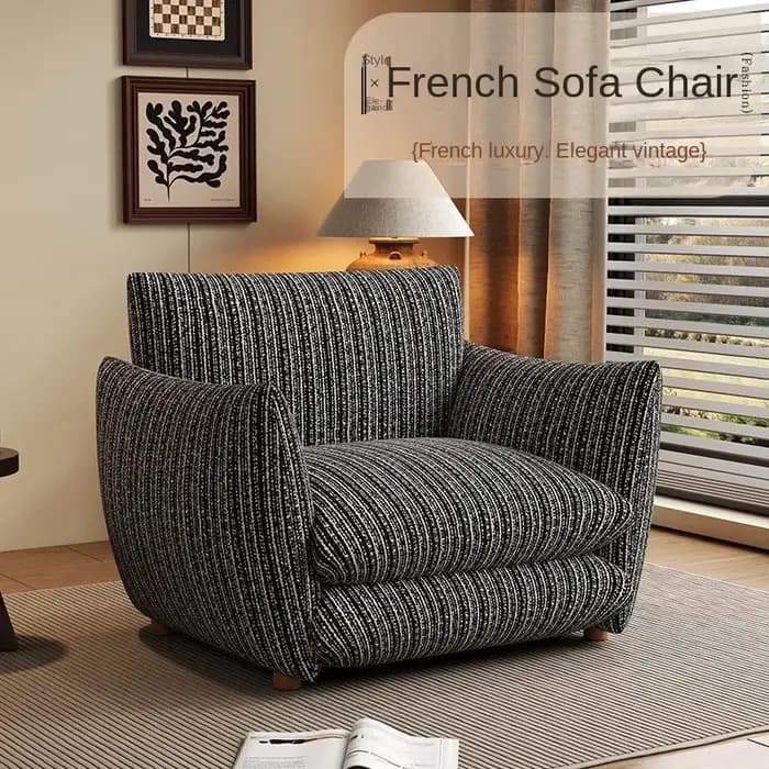Fauteuil simple Joylive de style français pour salon