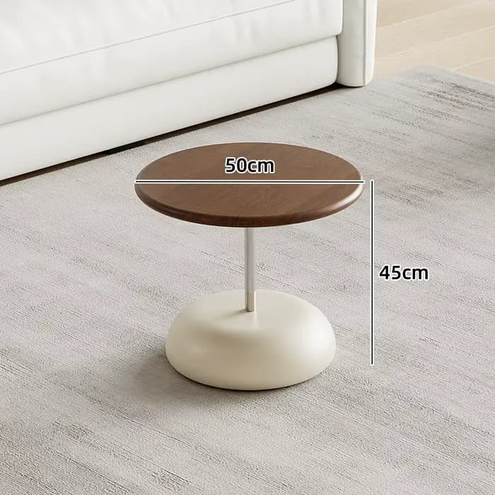 Table basse ronde en bois pour chambres à coucher, bureau, table d'appoint mignonne pour appartement