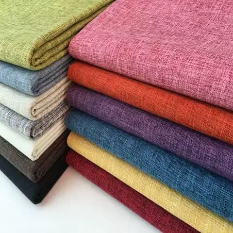 Tissu de canapé en lin épais uni de 148 cm de large