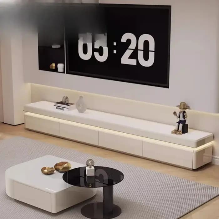 Meubles de télévision de luxe modernes minimaliste esthétique maison de poupée concepteur moniteur classement supports