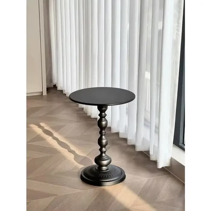 Table d'appoint rétro en fer forgé