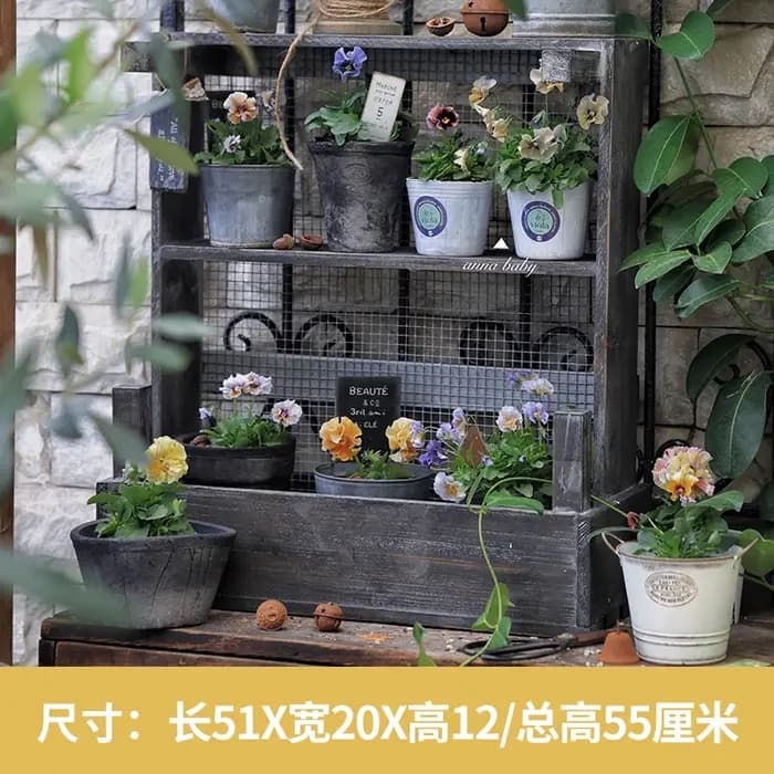 Armoire murale Vintage américaine en bois massif, organisateur de rangement de jardin, décor de café