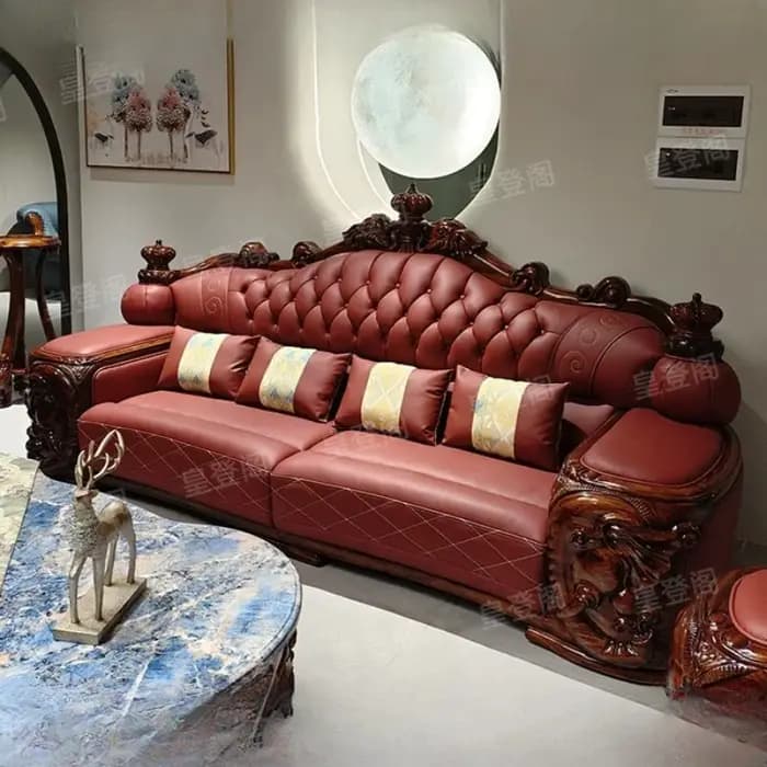 Canapé sectionnel moderne de luxe en cuir