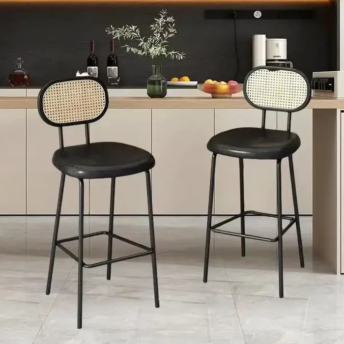 Chaise de bar en rotin