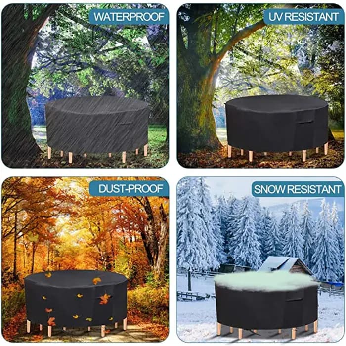Juste de protection ronde imperméable pour meubles de jardin