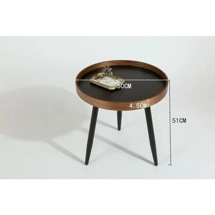 Table Basse Ronde Minimaliste Italienne pour Petit Appartement, Table d'Appoint de Salon, Table de Balcon Luxe Léger, Style Nordique Simple et Unique pour la Maison