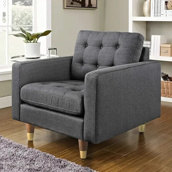 Pieds de meubles en bois, pieds de canapé ronds et coniques marron, style moderne du milieu du siècle, avec base en laiton
