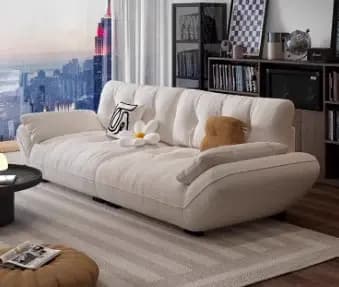 Canapé inclinable au sol, accoudoir d'angle minimaliste pour adulte, moderne, grand et confortable,