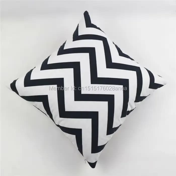 Housse de coussin en toile de coton avec motif ondulé