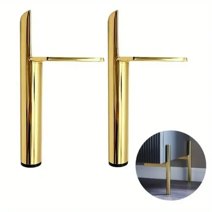 4 pièces de pieds de meubles modernes en métal doré - Polyvalents pour tables basses