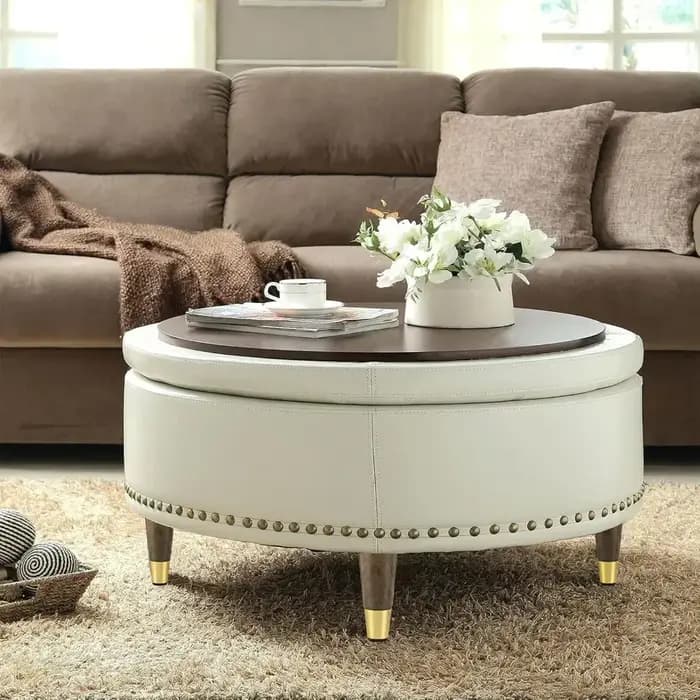Pieds de meubles en bois, pieds de canapé ronds et coniques marron, style moderne du milieu du siècle, avec base en laiton