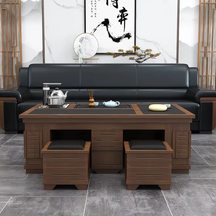 Nouvelle Table basse chinoise en bois massif