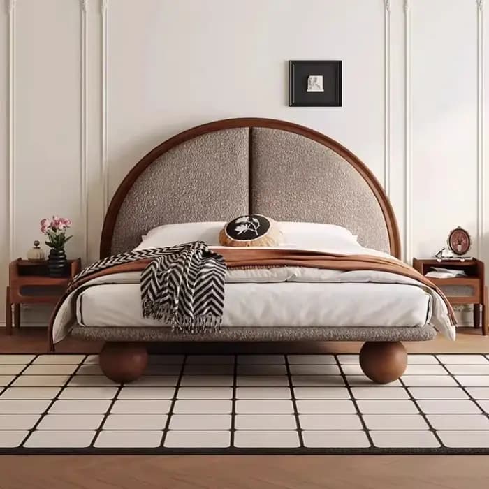 Lit esthétique 180x200cm avec table de chevet