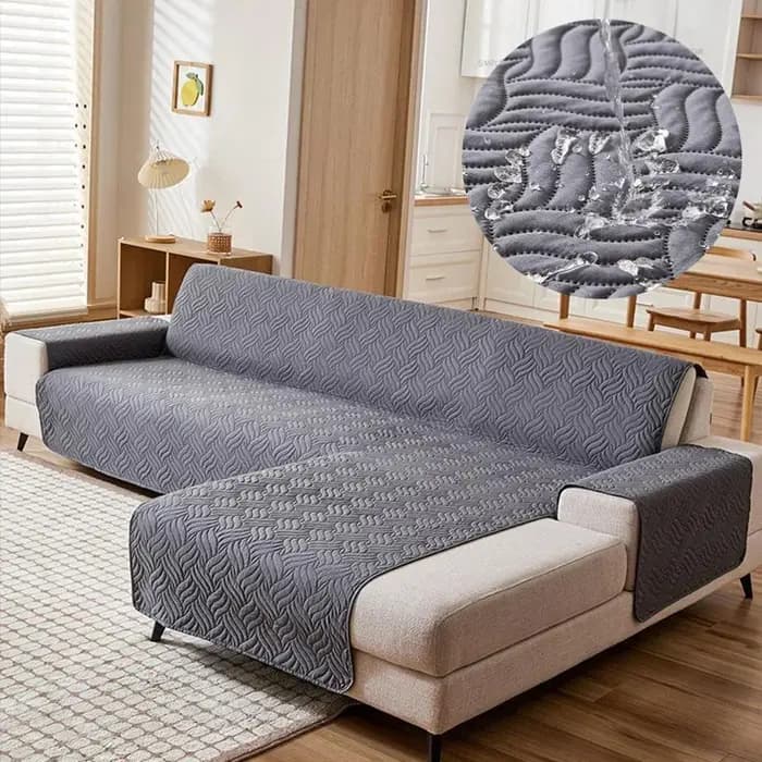 Housse de canapé imperméable en forme de L