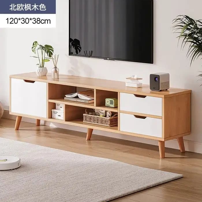 Meuble TV moderne pour salon, armoire de rangement avec tiroirs, design minimaliste de luxe, support
