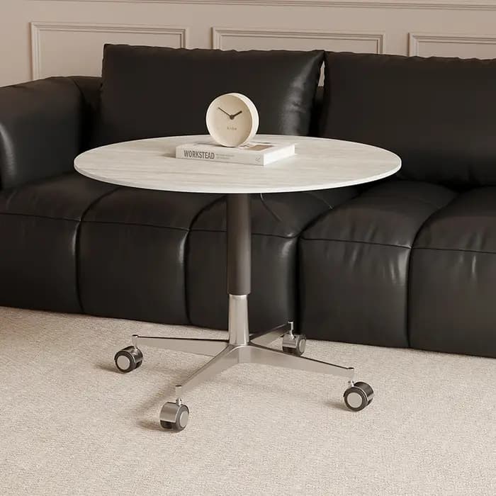 Tables basses rondes relevables multifonctions Wabi Sabi petites