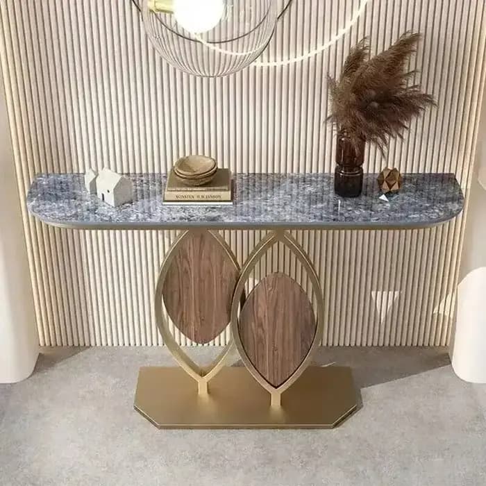 Console de couloir Tables de luxe Table créative d'entrée en ardoise pour meubles de salon italien a