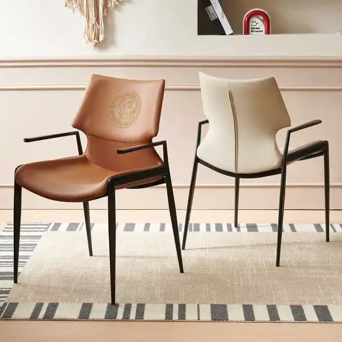 Chaise de salle à manger de luxe légère italienne