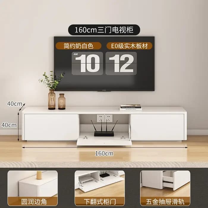 Meubles de télévision de divertissement rétro, design universel, moniteur de luxe, supports de télév