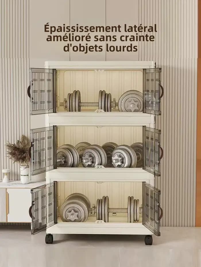 Armoire de rangement pliante multifonction de grande capacité