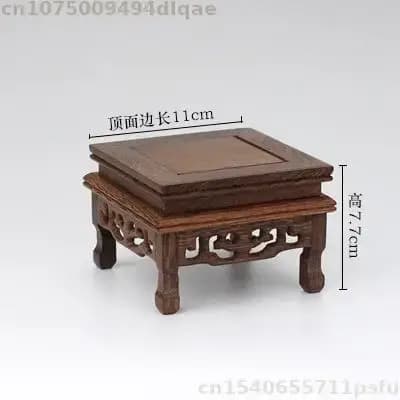 Base de Table carrée en bois, Vase artisanal, Pot de fleur, support de modèle de figurine Miniature,