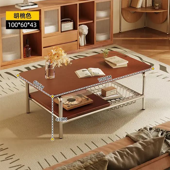 Table basse rectangulaire multifonction de luxe, classique italien, tendance, esthétique rétro, meub